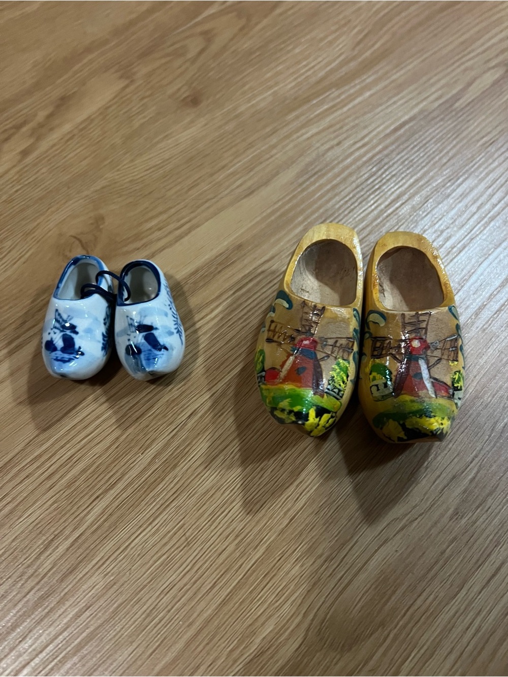 Porcelain & wooden clogs